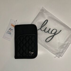 Lug Black Quilted Wristlet